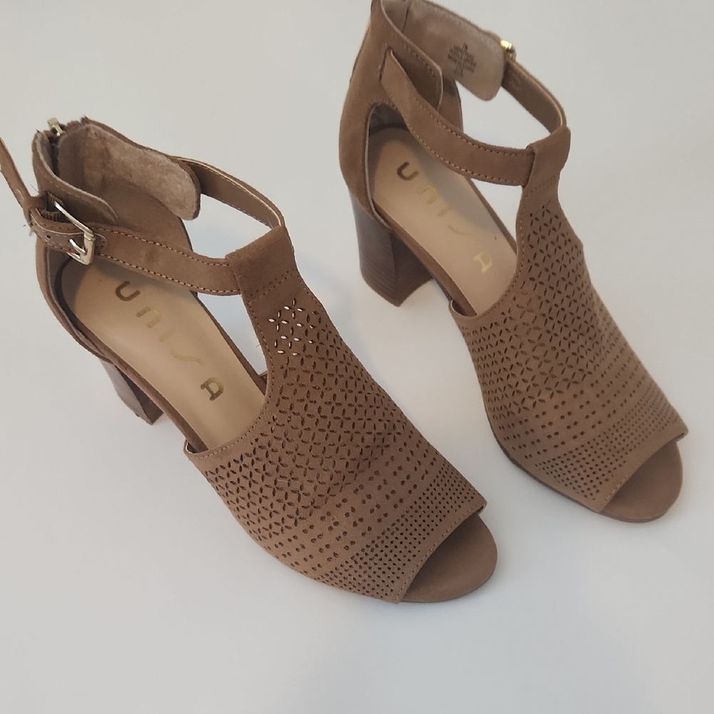 Unisa Brown Women's Heeled Sandals